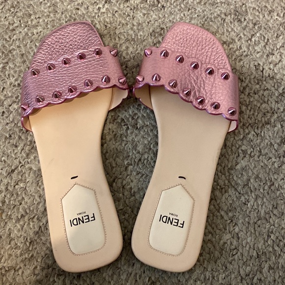 Pink Studded Fendi slides 37 (7)
